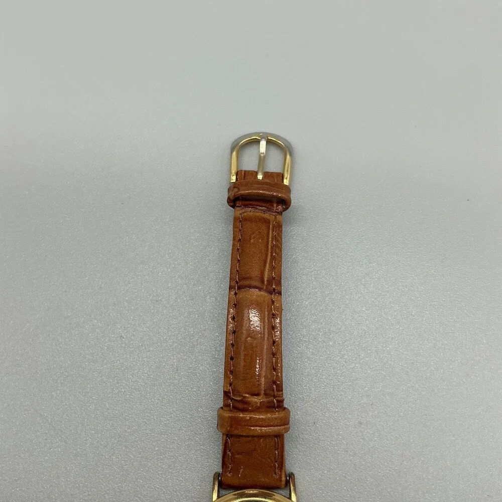 Vintage Seiko Womens Watch 26mm Blue Floral Dial Leather 1N00-0059 New Battery
